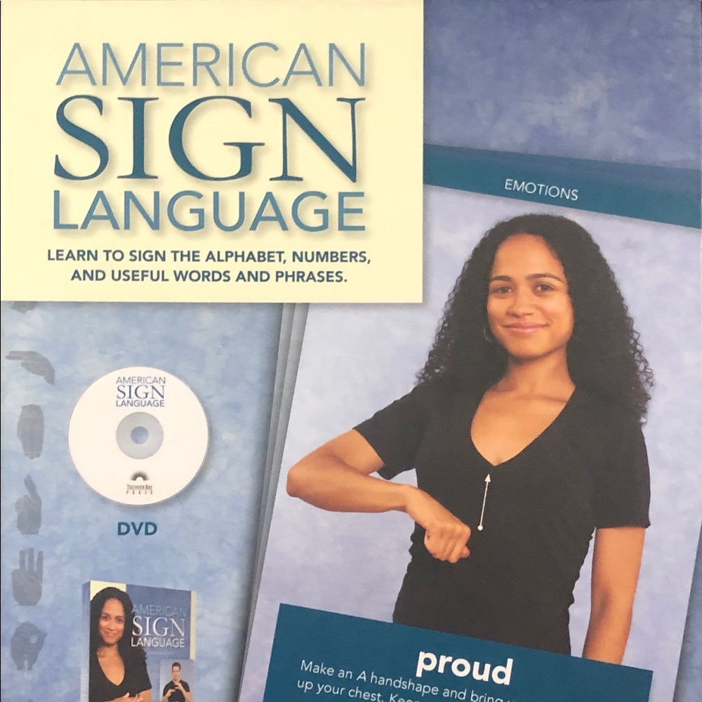 American Sign Language Book, DVD & Flash Cards